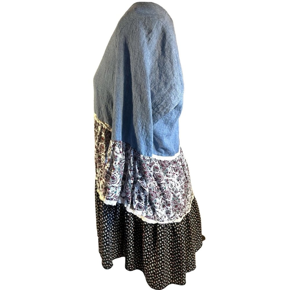 Altard State Shirt Women Size Medium Ruffle Tiered Modest - Picture 2 of 4